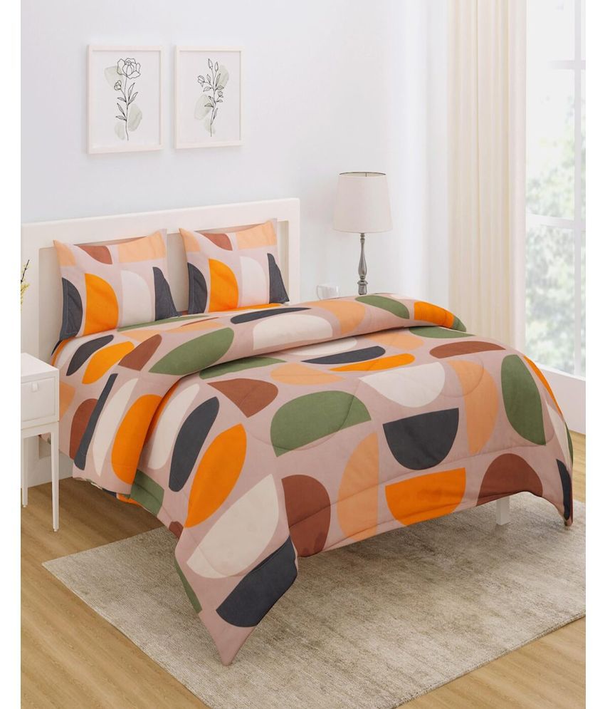     			HOKIPO Polyester Geometric Double Size Comforter ( 245 x 228 cm ) - Multi ( Pack of 4 )