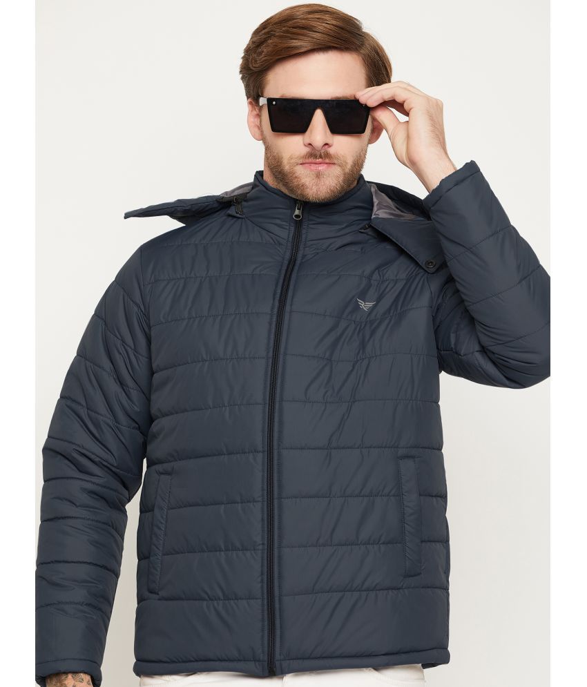     			Riss Polyester Men's Quilted & Bomber Jacket - Navy Blue ( Pack of 1 )