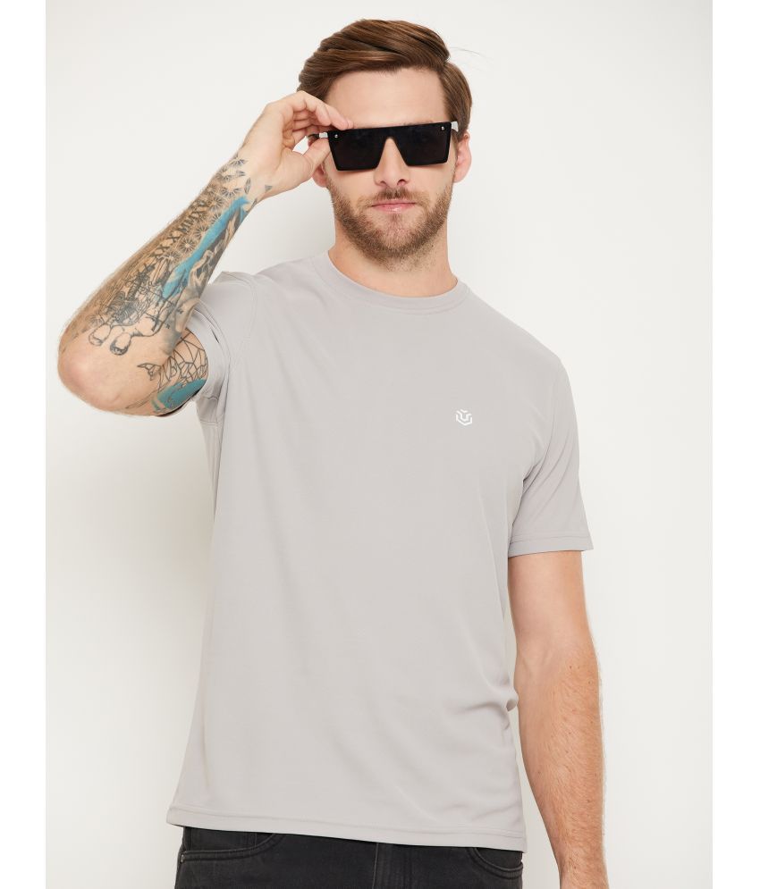     			UNIBERRY Cotton Blend Regular Fit Solid Half Sleeves Men's T-Shirt - Grey ( Pack of 1 )