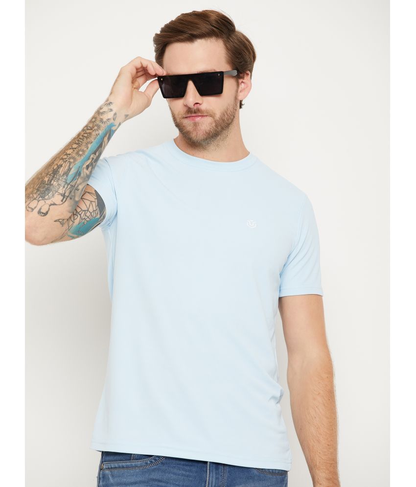    			UNIBERRY Cotton Blend Regular Fit Solid Half Sleeves Men's T-Shirt - Sky Blue ( Pack of 1 )