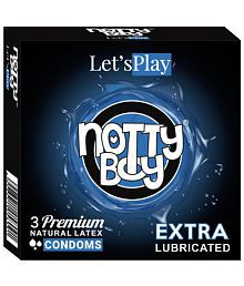 NottyBoy Extra Lubricated Smooth Condoms for Men - 3 Units