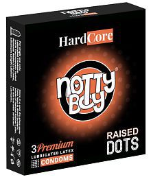 NottyBoy Raised Dots Condoms for Men- 3 Units