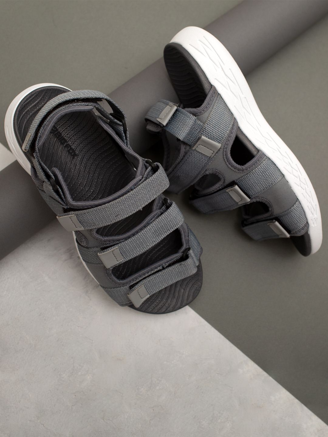     			Big Fox Gray Mesh/Textile Sandals