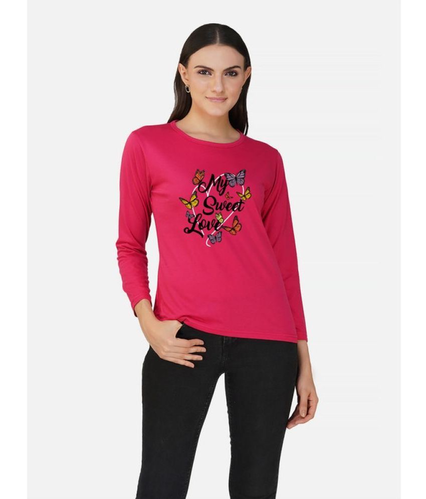     			CHOZI - Pink Cotton Regular Fit Women's T-Shirt ( Pack of 1 )