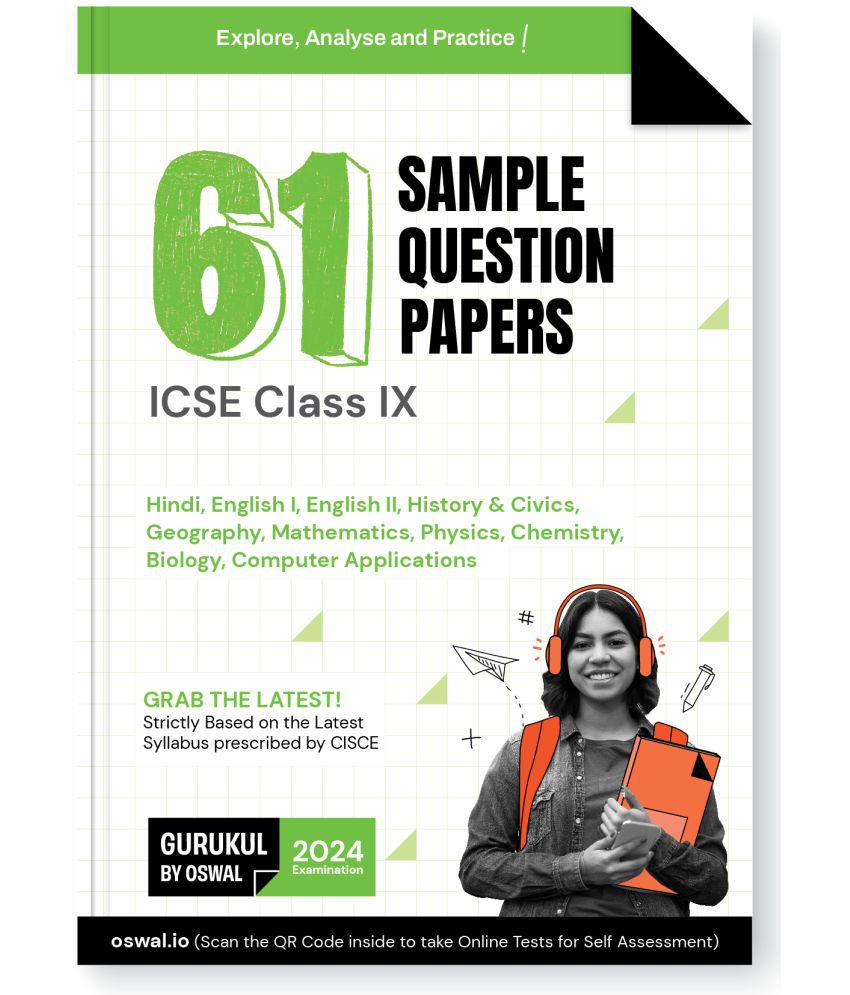     			Gurukul 61 Sample Question Papers for ICSE Class 9 Exam 2024 : Fully Solved New Specimen Question Paper & Latest Syllabus (All Subjects), New SQP Patt
