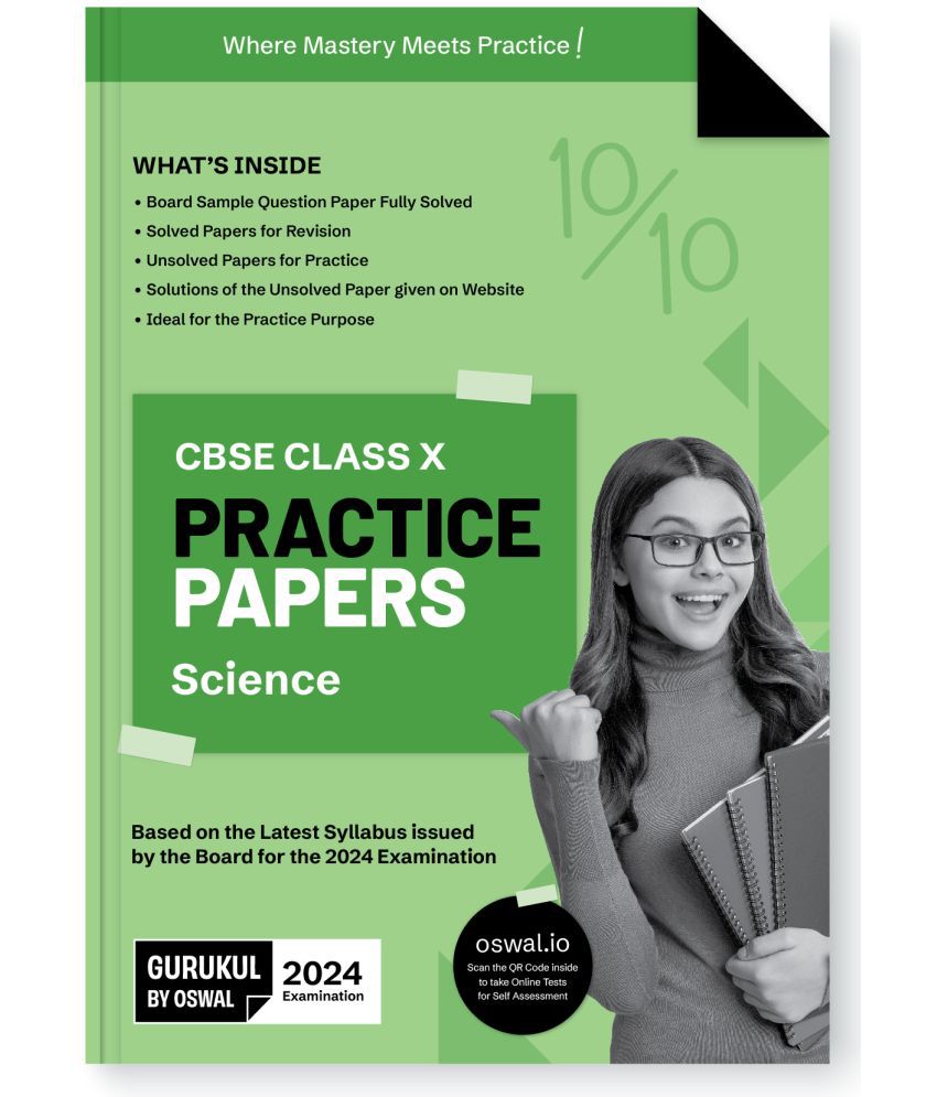     			Gurukul Science Practice Papers for CBSE Class 10 Board Exam 2024 : Fully Solved New SQP Pattern March 2023, Sample Papers, Unsolved Papers, Latest Bo