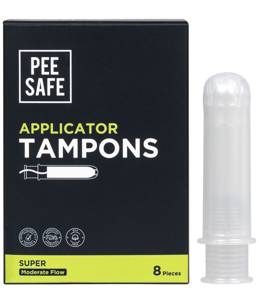     			Pee Safe Applicator Tampons For Moderate flow 8 Pieces, Leak Proof, Ultra Soft & Comfortable