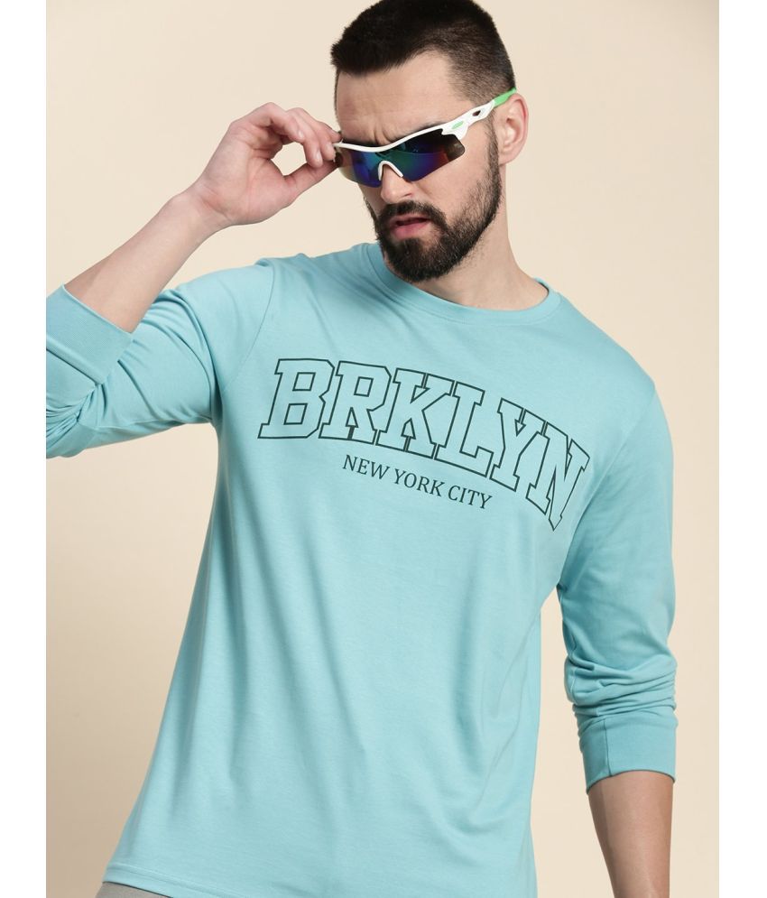     			Dillinger 100% Cotton Regular Fit Printed Full Sleeves Men's T-Shirt - Blue ( Pack of 1 )