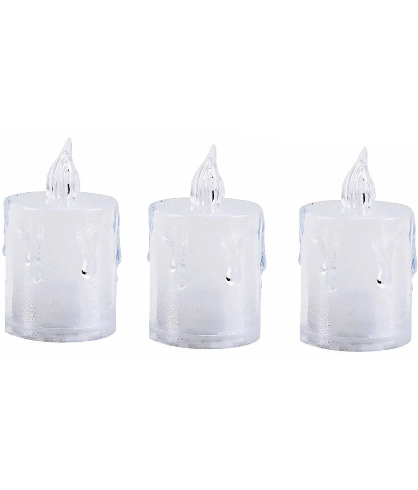     			TISYAA - Off White LED Tea Light Candle 8 cm ( Pack of 3 )