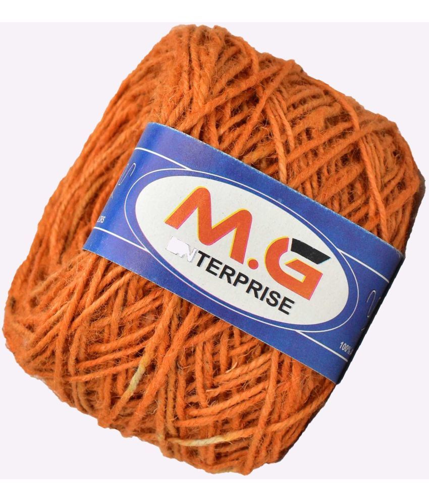     			3 Ply/Twisted Macrame Jute Cord/Dori Thread  Orange 100 mtr- Art-ABFB