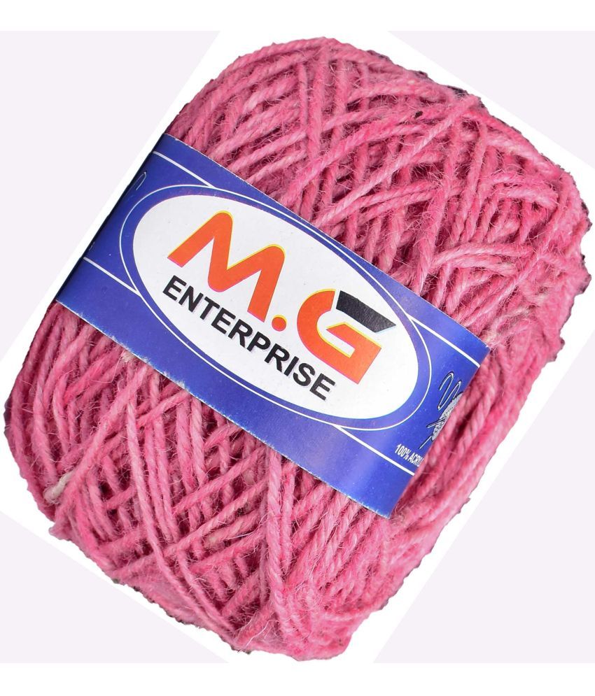     			3 Ply/Twisted Macrame Jute Cord/Dori Thread  Magenta 150 mtr- Art-AJAI