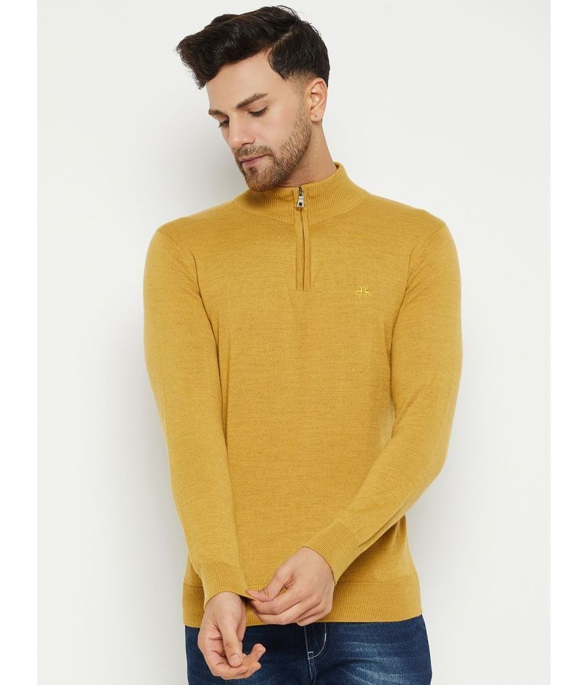     			98 Degree North Woollen Blend High Neck Men's Full Sleeves Pullover Sweater - Yellow ( Pack of 1 )