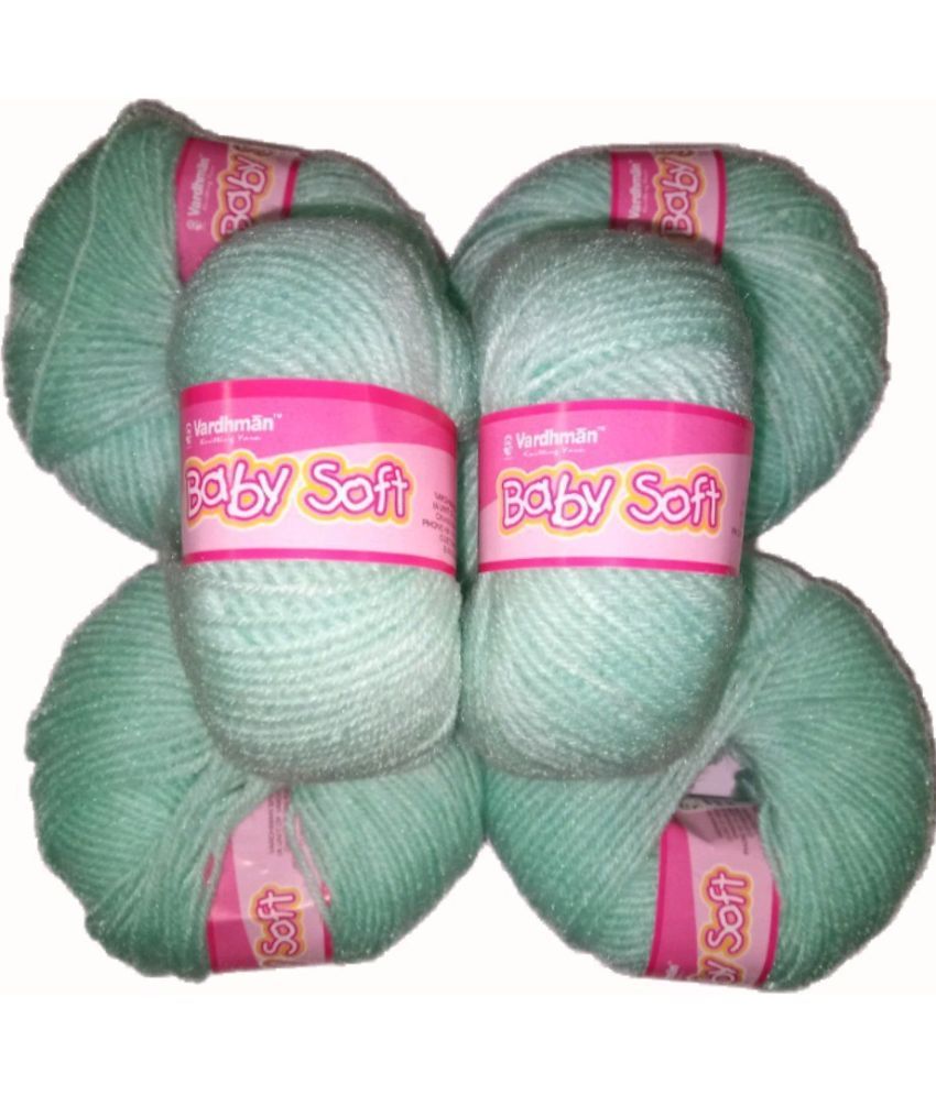     			BABY SOFT WOOL PACK OF 6 150GM APPLE GREEN SHADE NO.03