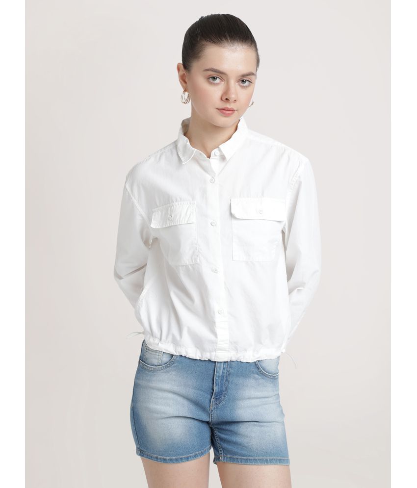     			Bene Kleed WHITE Cotton Women's Shirt Style Top ( Pack of 1 )