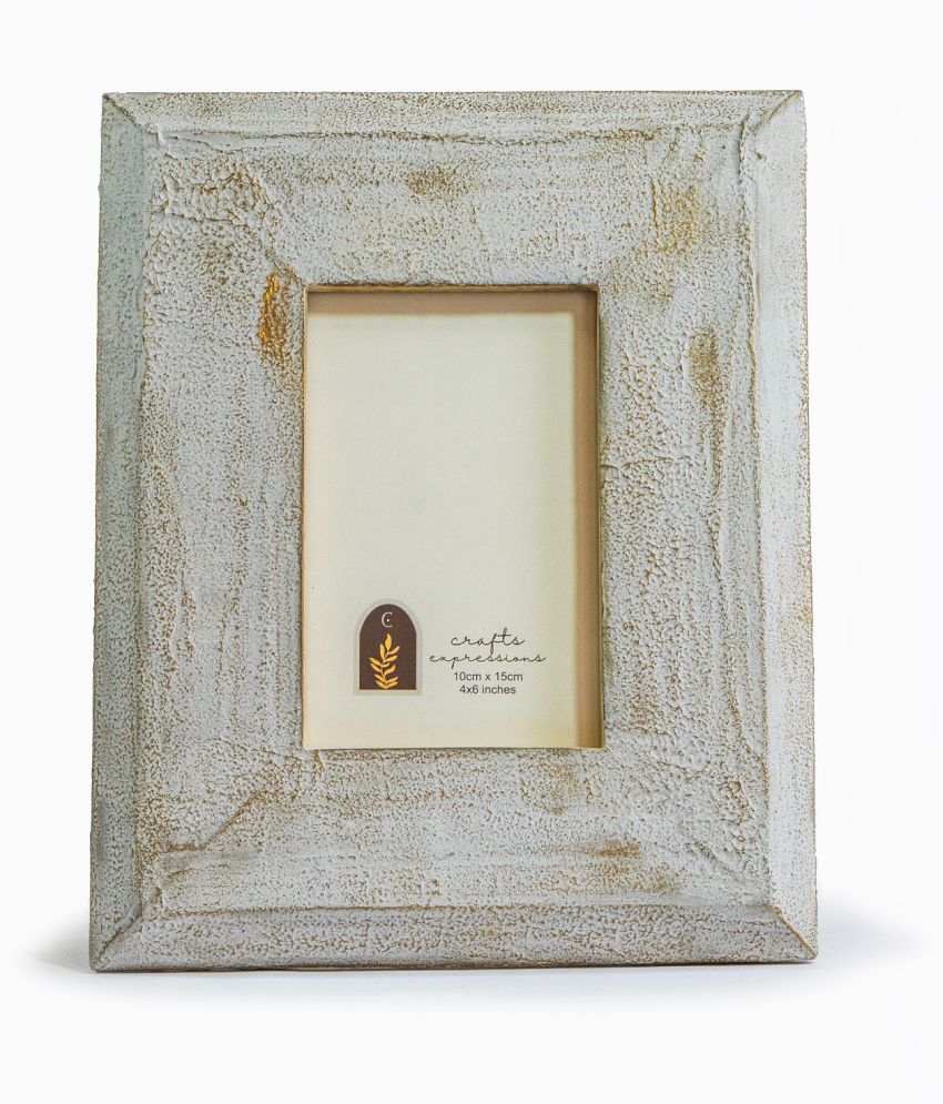     			Crafts Expressions Wood TableTop Grey Single Photo Frame - Pack of 1