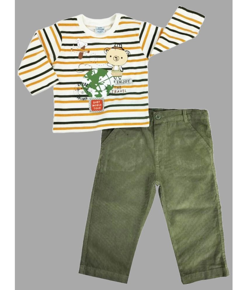     			Dollar Multi Cotton Blend Baby Boy T-Shirt & Trouser ( Pack of 1 )