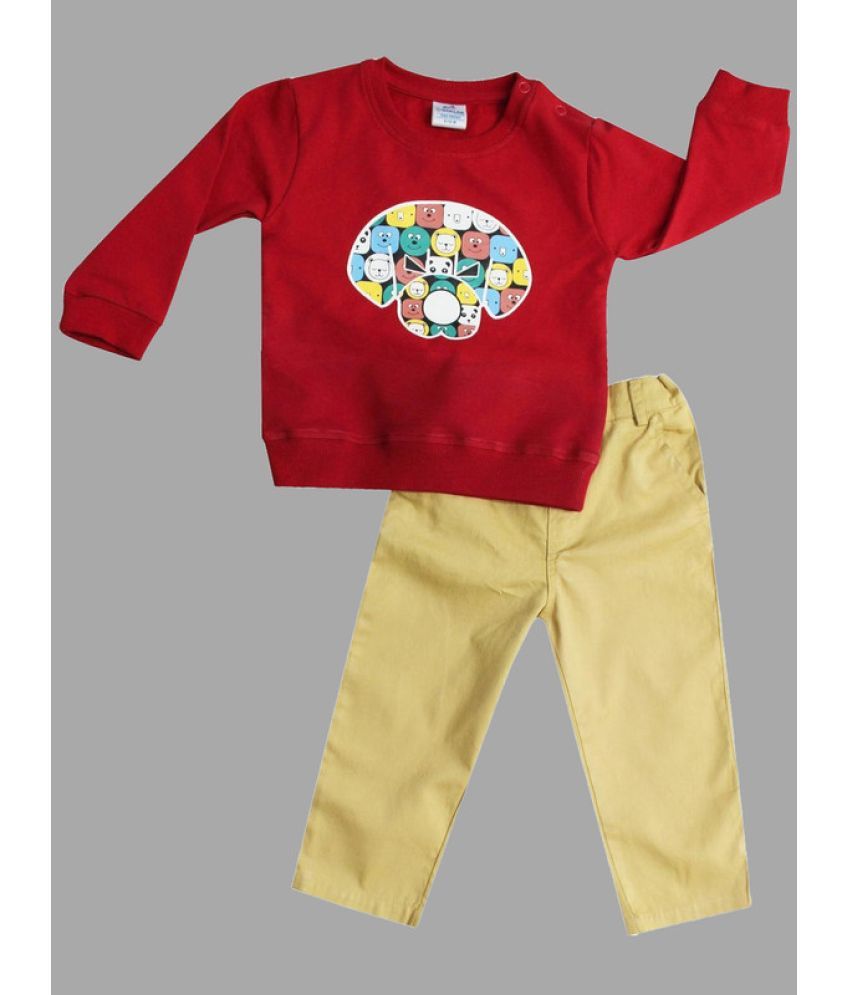     			Dollar Multi Cotton Blend Baby Boy T-Shirt & Trouser ( Pack of 1 )