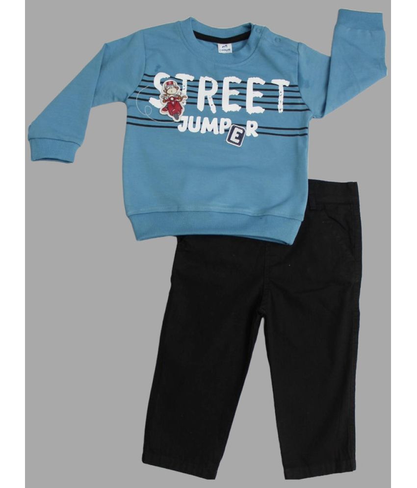     			Dollar Multi Cotton Blend Baby Boy T-Shirt & Trouser ( Pack of 1 )