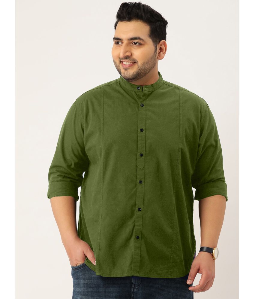     			IVOC 100% Cotton Slim Fit Solids Full Sleeves Men's Casual Shirt - Green ( Pack of 1 )