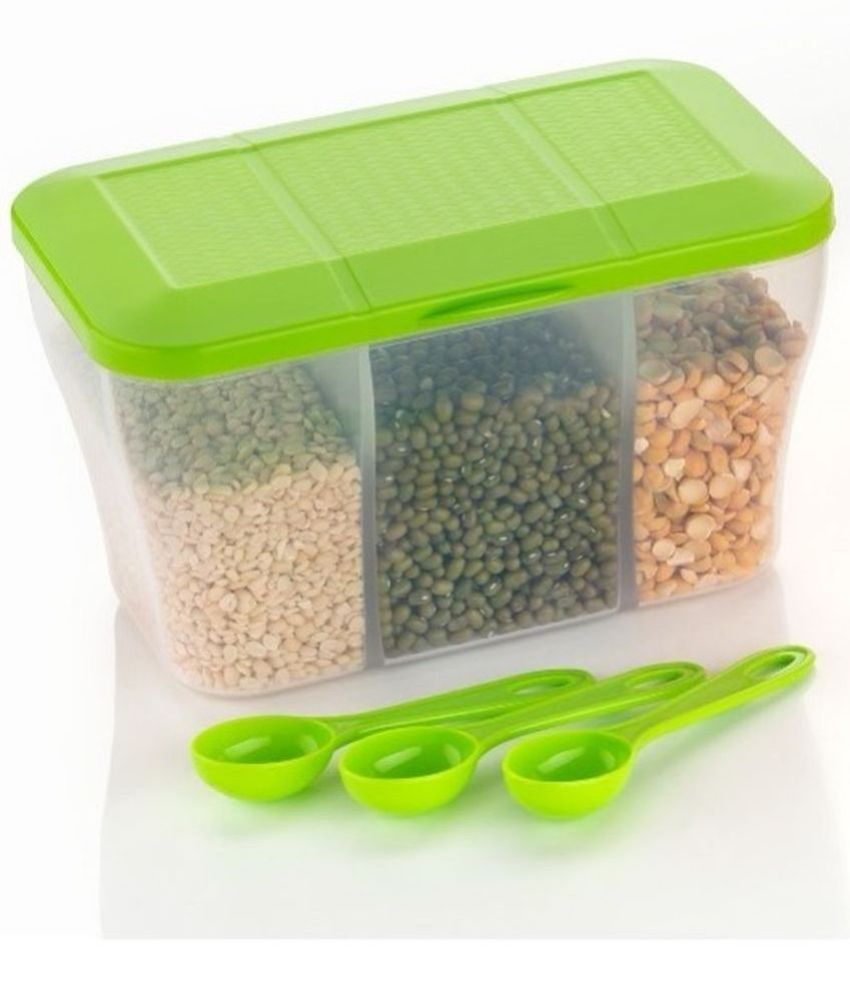     			MAGICSPOON Plastic Green Multi-Purpose Container ( Set of 1 )
