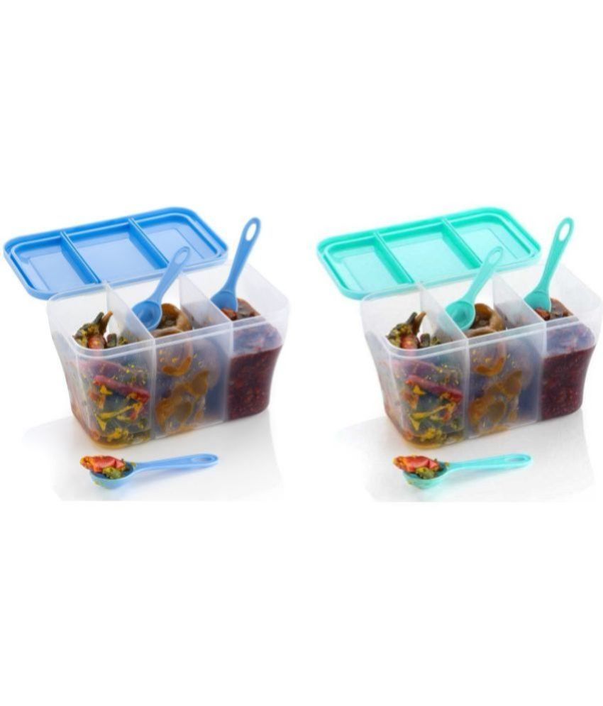     			MAGICSPOON Plastic Multicolor Multi-Purpose Container ( Set of 2 )