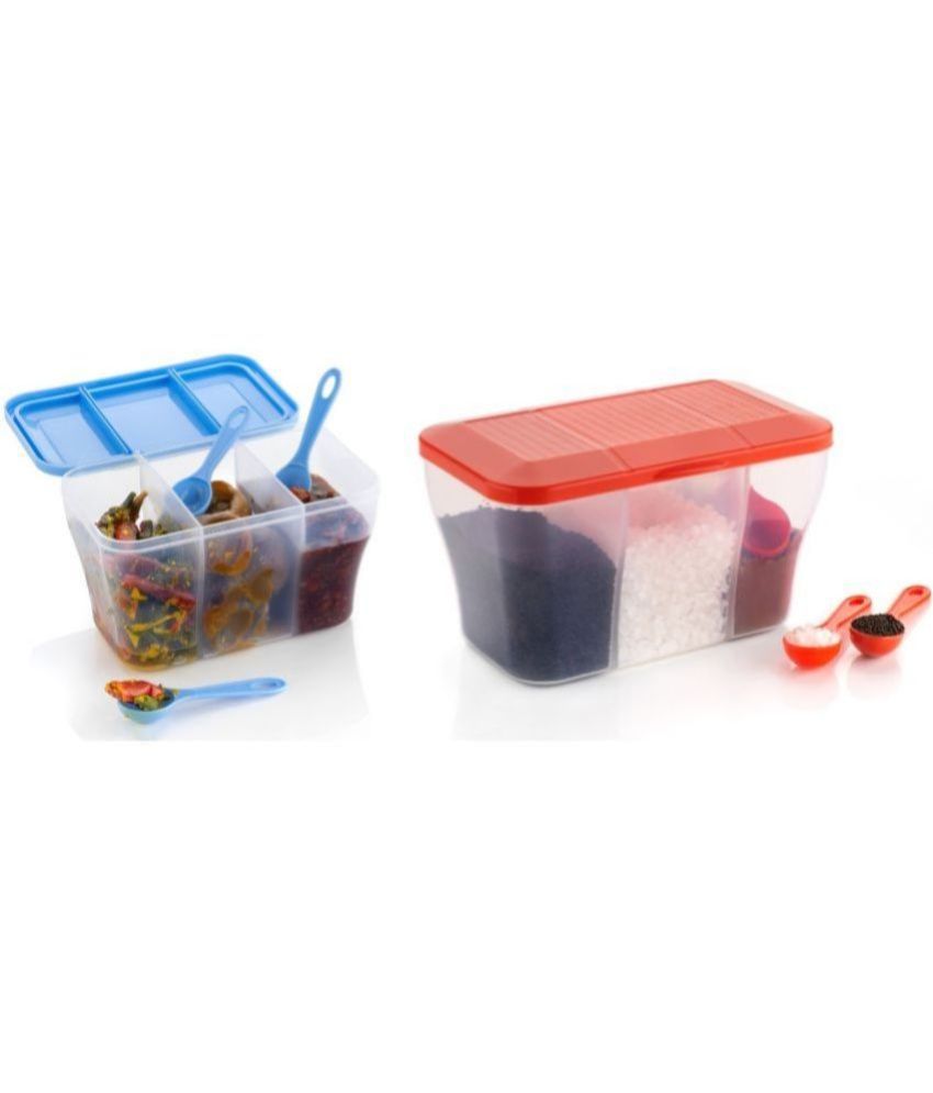     			MAGICSPOON Plastic Multicolor Multi-Purpose Container ( Set of 2 )