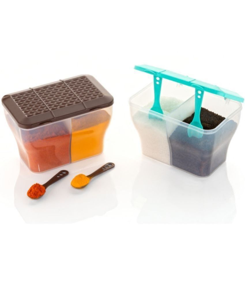     			MAGICSPOON Plastic Multicolor Multi-Purpose Container ( Set of 2 )