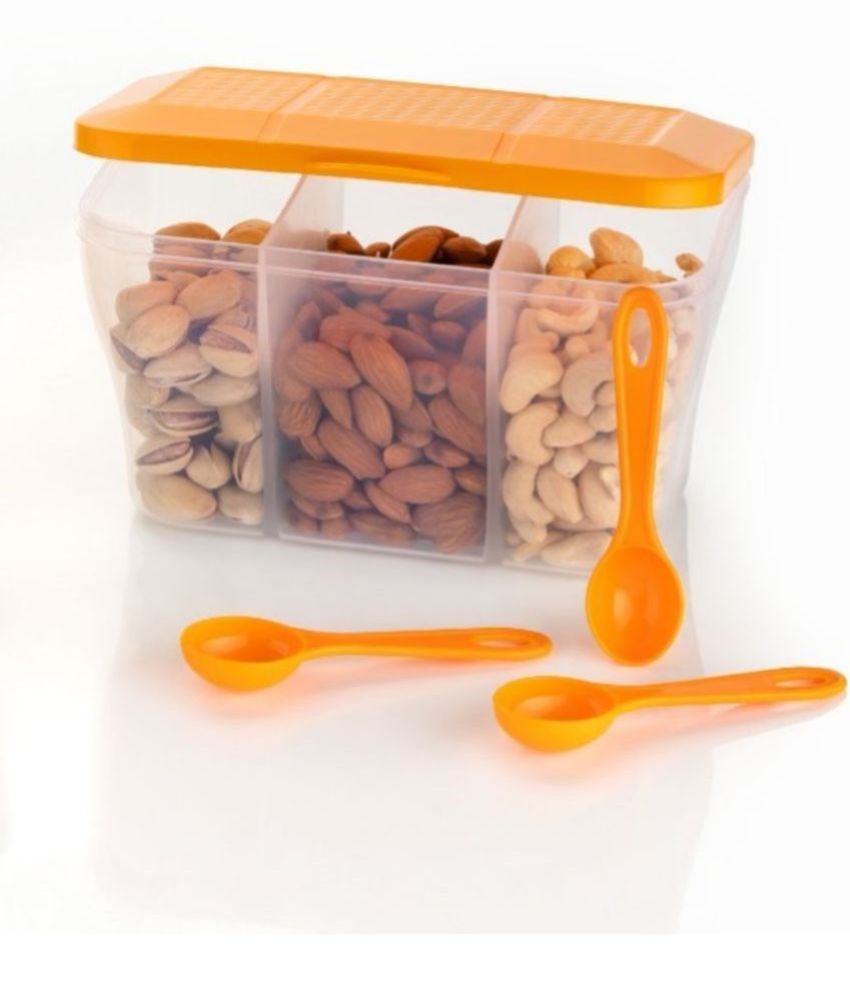     			MAGICSPOON Plastic Orange Multi-Purpose Container ( Set of 1 )