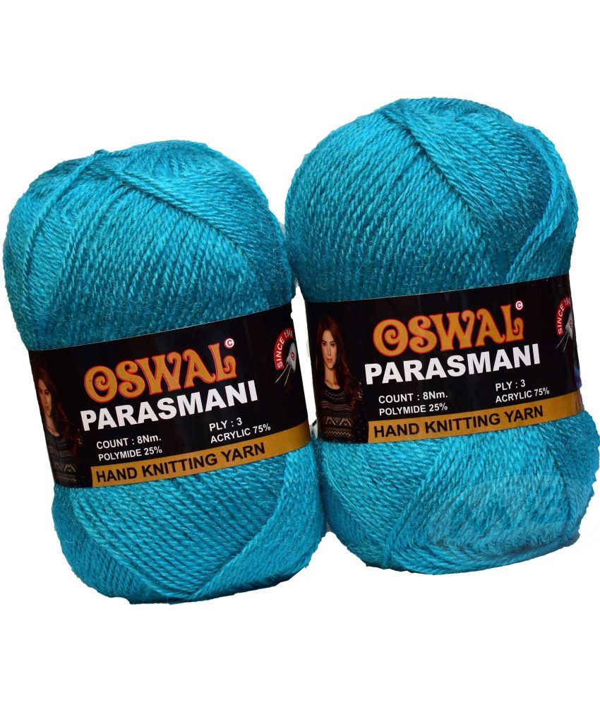     			Represents Oswal 3 Ply Knitting  Yarn Wool,  Teal 500 gm Art-EGF