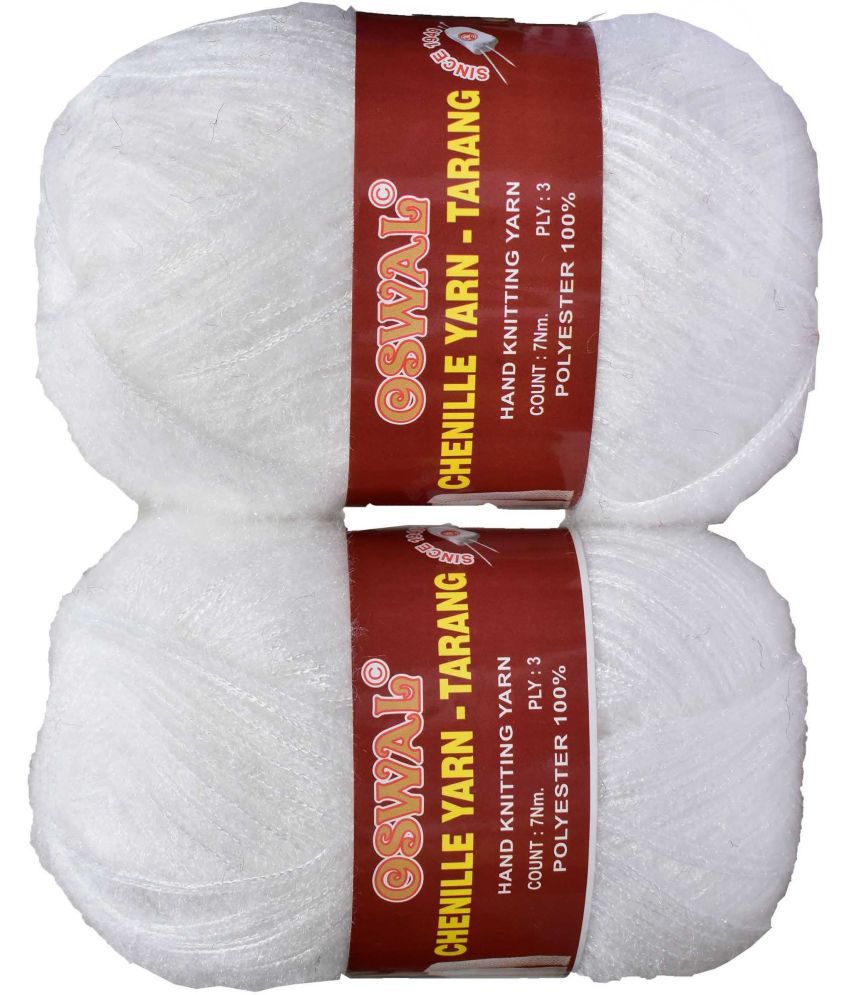     			Represents Oswal  3 Ply Knitting  Yarn Wool,  White 500 gm Art-HEJ
