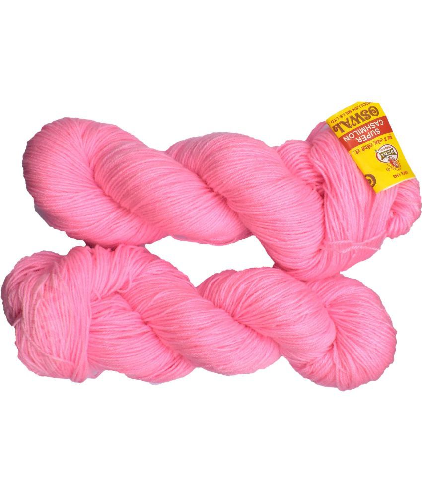     			Represents Oswal  3 Ply Knitting  Yarn Wool,  Pink 500 gm