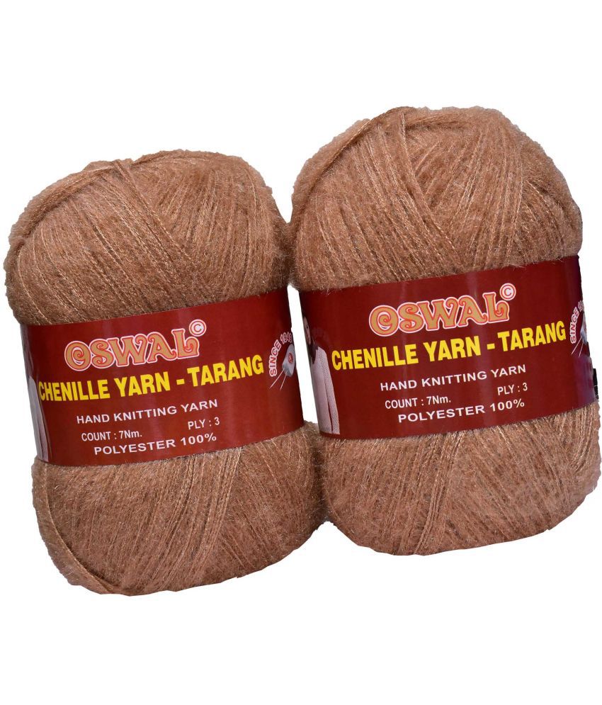     			Represents Oswal  3 Ply Knitting  Yarn Wool,  Brown 400 gm  Art-HEG