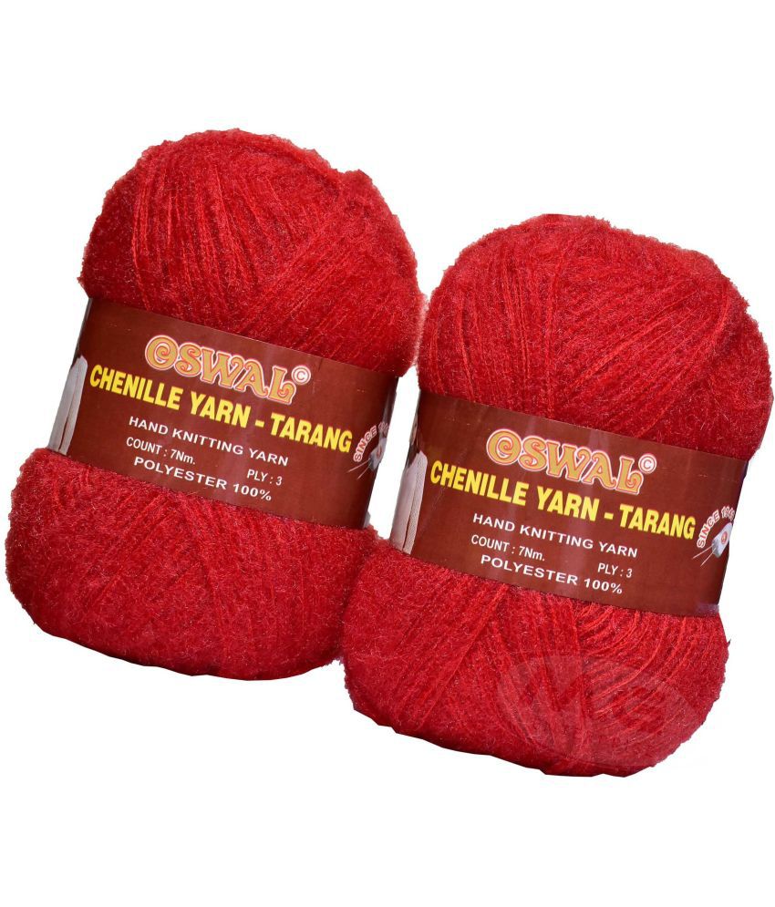     			Represents Oswal  3 Ply Knitting  Yarn Wool,  Red 300 gm Art-HDB