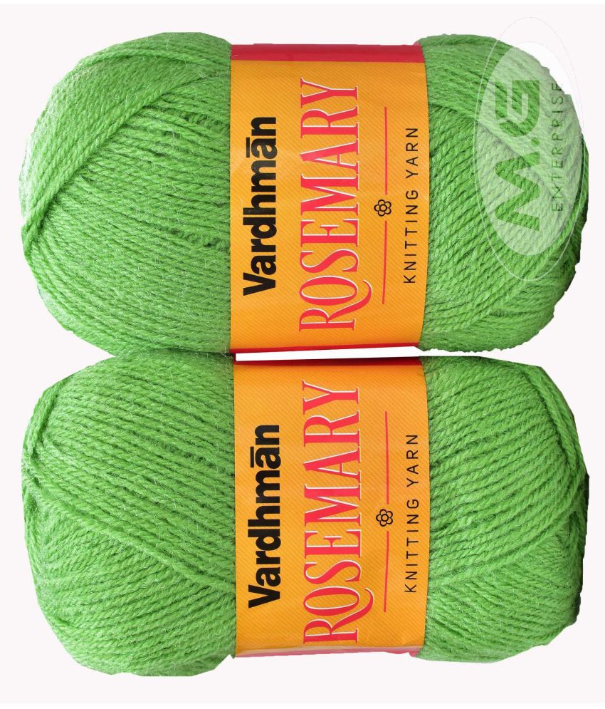     			Rosemary Apple Green (500 gm)  Wool Ball Hand knitting wool / Art Craft soft fingering crochet hook yarn, needle knitting yarn thread dyed-  P