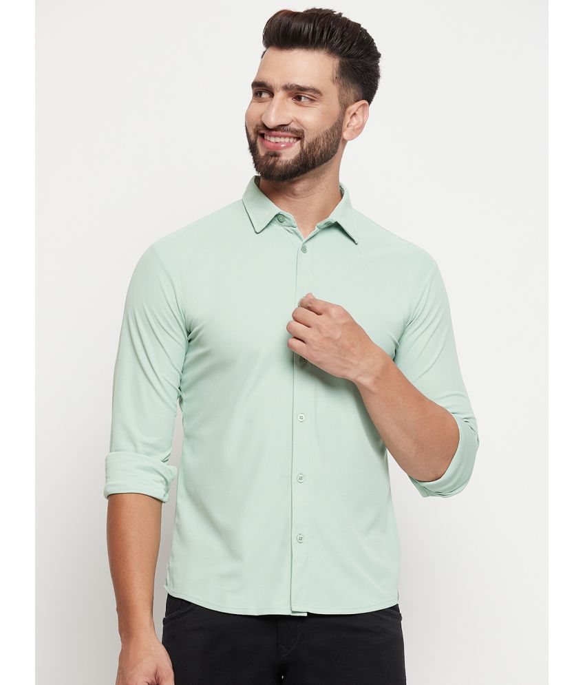     			renuovo Cotton Blend Regular Fit Solids Full Sleeves Men's Casual Shirt - Mint Green ( Pack of 1 )