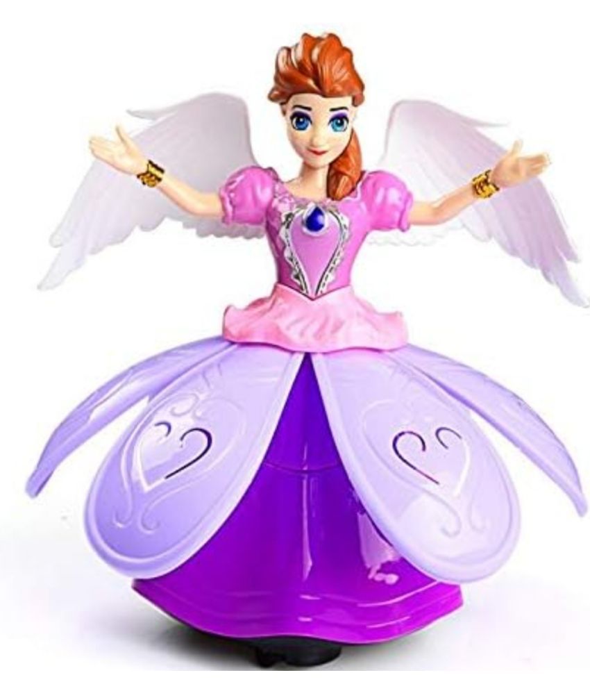     			2544 Y -YESKART Dancing Miracle Princess Toy Doll with Wings Interactive Revolving Cute Doll Colorful LED Lights and Music for Girls (Design 2)