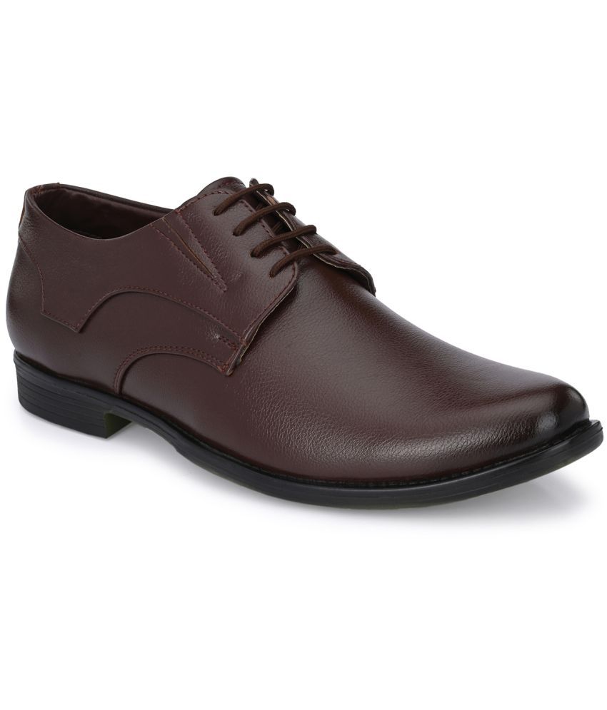     			John Karsun Brown Men's Derby Formal Shoes