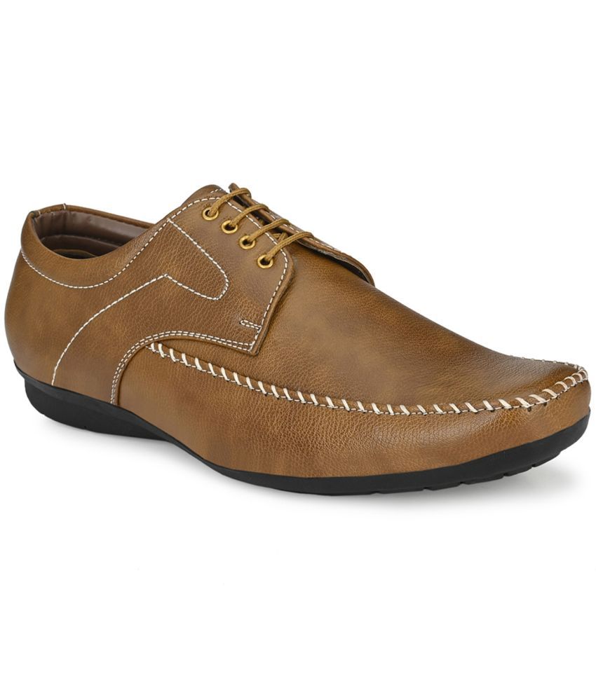     			John Karsun Tan Men's Derby Formal Shoes