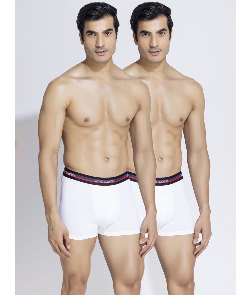     			John Players White John Players Trunks Cotton Men's Trunks ( Pack of 2 )