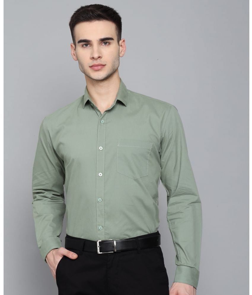     			KIBIT Cotton Slim Fit Full Sleeves Men's Formal Shirt - Green ( Pack of 1 )