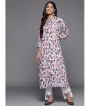 Varanga Cotton Printed A-Line Women's Kurti - Off White ( Pack of 1 )