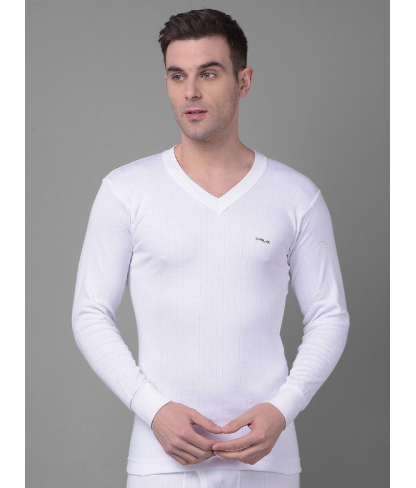     			Pack of 1 Dollar White Cotton Blend Men's Thermal Tops