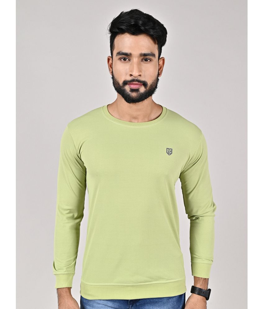     			GAME BEGINS Polyester Regular Fit Solid Full Sleeves Men's T-Shirt - Green ( Pack of 1 )