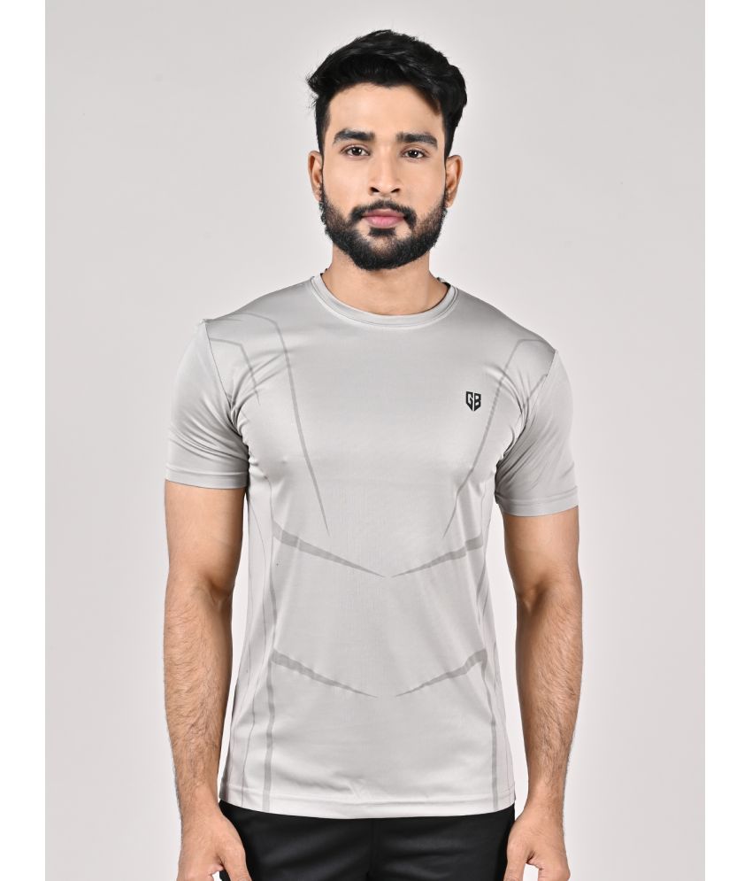     			GAME BEGINS Polyester Regular Fit Printed Half Sleeves Men's T-Shirt - Grey ( Pack of 1 )
