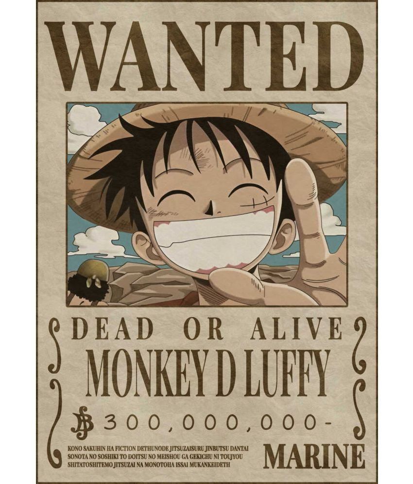     			Gatmos Wanted Poster Of Monkey D Luffy Paper Wall Poster Without Frame