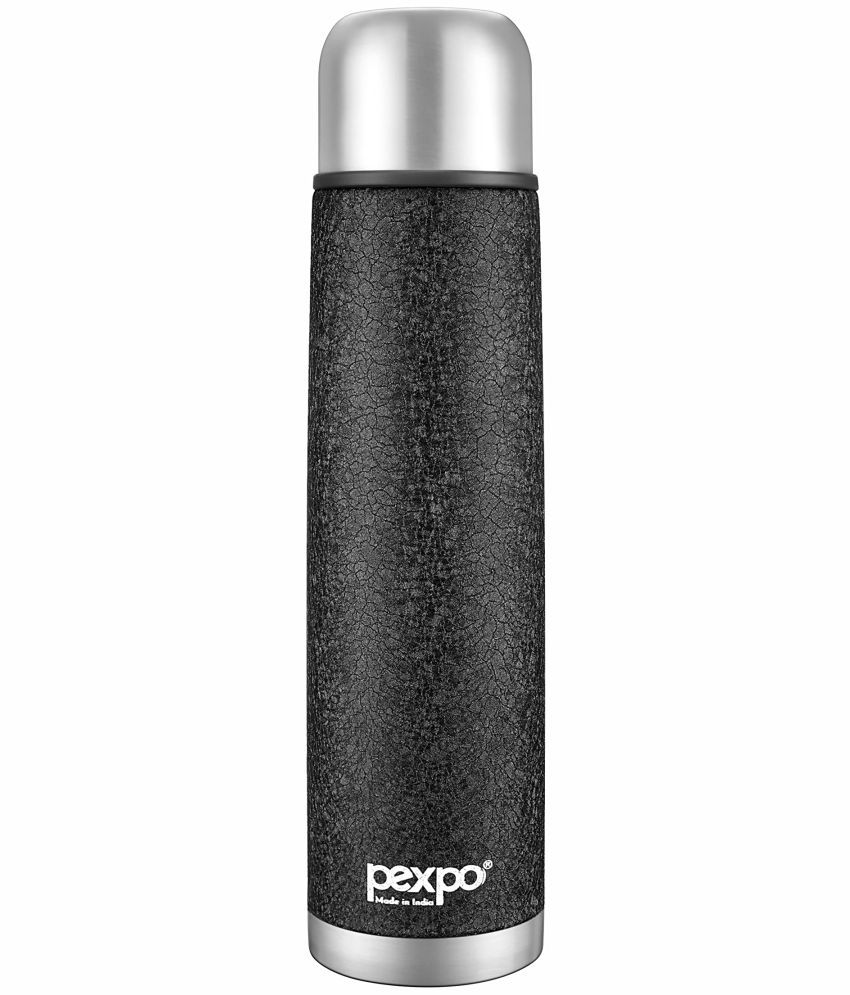     			Pexpo 24Hrs Hot/Cold Black Thermosteel Flask ( 350 ml )