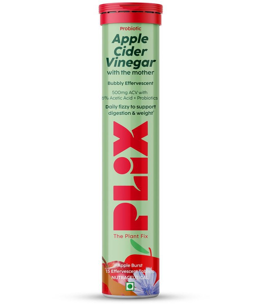     			Plix Probiotic+ Apple Cider Vinegar Effervescent Tablets forgut Health & Metabolism (15 Tablets)