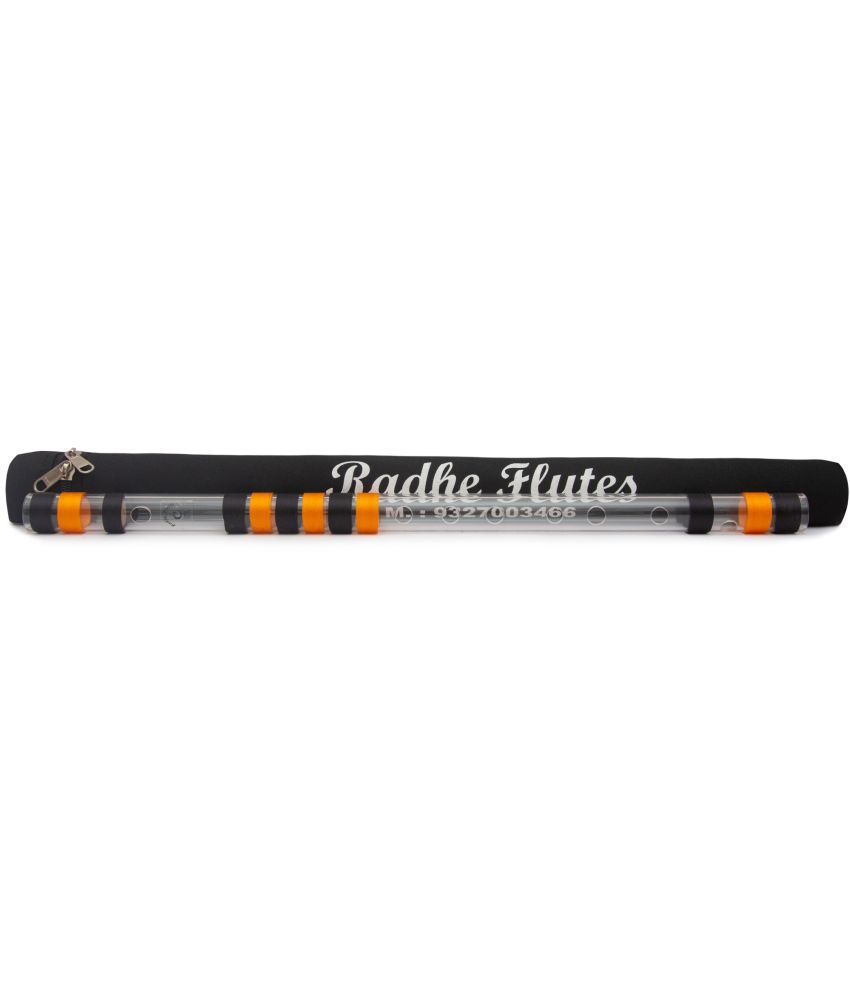     			Radhe Flutes Acrylic Bansuri C Natural Right Handed Middle Octave (19 inch) With Hard Cover