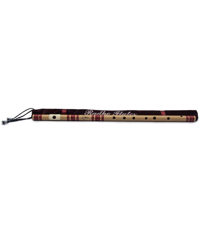     			Radhe Flutes PVC Fiber B Natural Bansuri Middle Octave Left Handed With Velvet Cover