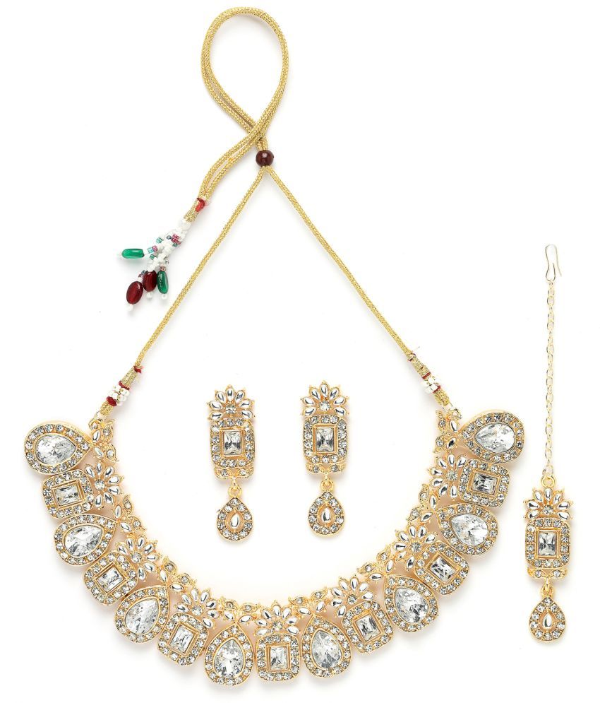     			Sukkhi White Alloy Necklace Set ( Pack of 1 )